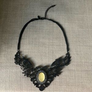 NY signed . Bib medallion pendant necklace choker